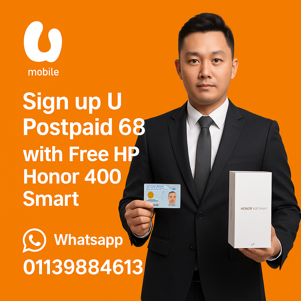 Postpaid 68 with free Honor 400 HP