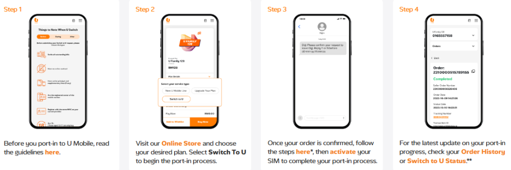Switch with simple steps
